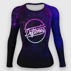 Рашгард женский Deftones Neon logo, цвет: 3D-принт