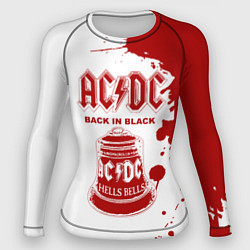 Рашгард женский ACDC Back in Black, цвет: 3D-принт