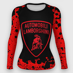 Рашгард женский Lamborghini, цвет: 3D-принт