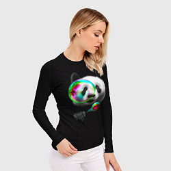Рашгард женский Панда и мыльный пузырь, цвет: 3D-принт — фото 2