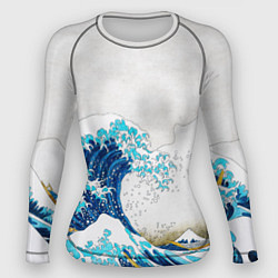 Рашгард женский Japanese wave, цвет: 3D-принт