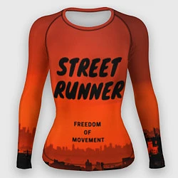 Рашгард женский Street runner, цвет: 3D-принт