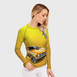 Рашгард женский Ford mustang - motorsport, цвет: 3D-принт — фото 2