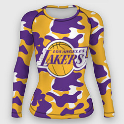 Рашгард женский LA LAKERS ЛЕЙКЕРС, цвет: 3D-принт
