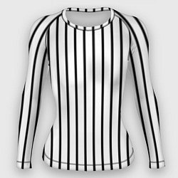 Рашгард женский Чёрные и белые полосы, цвет: 3D-принт
