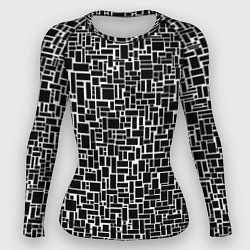 Рашгард женский Геометрия ЧБ Black & white, цвет: 3D-принт