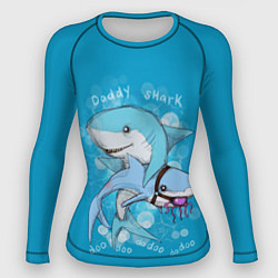 Рашгард женский Dady Shark, цвет: 3D-принт