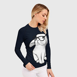 Рашгард женский Кролик Хипстер, цвет: 3D-принт — фото 2