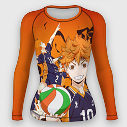 Рашгард женский ВОЛЕЙБОЛ!! HAIKYUU!!, цвет: 3D-принт