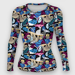 Женский рашгард Ленивцы и Лемуры