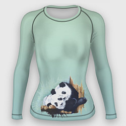 Рашгард женский Акварельные панды, цвет: 3D-принт