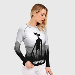 Рашгард женский SIREN HEAD DARK FOREST, цвет: 3D-принт — фото 2