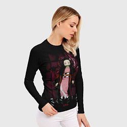Рашгард женский Nezuko Kamado Kimetsu no Yaiba, цвет: 3D-принт — фото 2