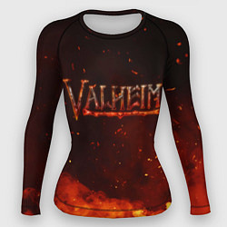Рашгард женский Valheim огненный лого, цвет: 3D-принт
