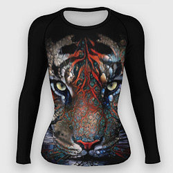Рашгард женский Цветной тигр, цвет: 3D-принт