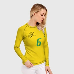 Рашгард женский Р Карлос футболка сборной, цвет: 3D-принт — фото 2