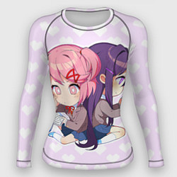 Рашгард женский Chibi Natsuki and Yuri, цвет: 3D-принт