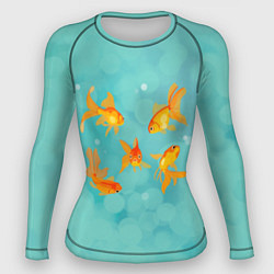 Рашгард женский Золотые рыбки, цвет: 3D-принт