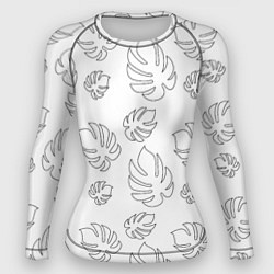 Рашгард женский Листья, цвет: 3D-принт