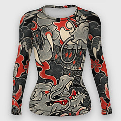 Рашгард женский Китайский Дракон, China Dragon, цвет: 3D-принт