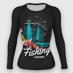 Рашгард женский Рыбалка Fishing, цвет: 3D-принт
