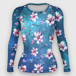 Рашгард женский Вечер с магнолией, цвет: 3D-принт