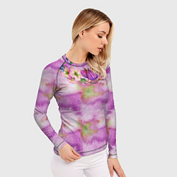 Рашгард женский Инжир и цветы Акварель, цвет: 3D-принт — фото 2