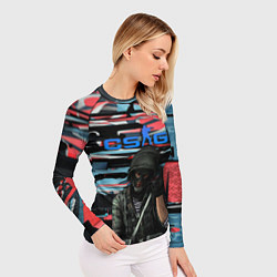 Рашгард женский Point Disarray Буйство красок, цвет: 3D-принт — фото 2