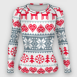 Женский рашгард Вязаный рисунок