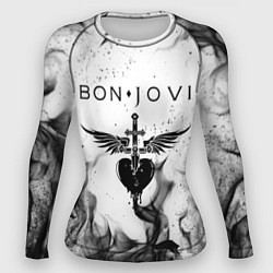 Рашгард женский BON JOVI HEART СЕРДЦЕ, цвет: 3D-принт