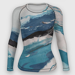 Рашгард женский Волны океана, цвет: 3D-принт