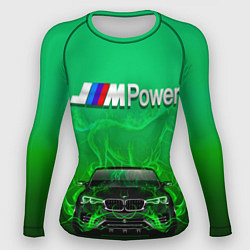 Рашгард женский BMW GREEN STYLE, цвет: 3D-принт
