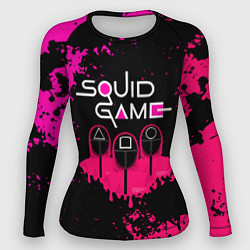 Рашгард женский Squid Game брызги красок стража, цвет: 3D-принт