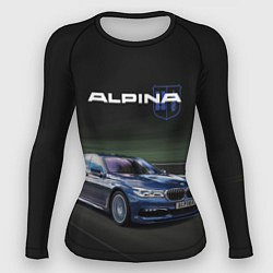 Рашгард женский Alpina на дороге, цвет: 3D-принт