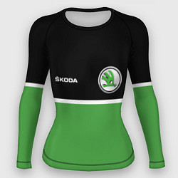 Рашгард женский Skoda Два цвета, цвет: 3D-принт