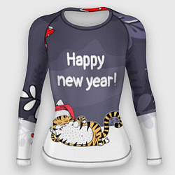 Рашгард женский Happy New Year 2022 Тигр, цвет: 3D-принт