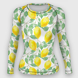Рашгард женский Лимоны 3d, цвет: 3D-принт