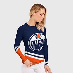 Рашгард женский Edmonton Oilers Эдмонтон Ойлерз, цвет: 3D-принт — фото 2