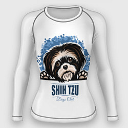 Рашгард женский Ши-Тцу Shih-Tzu, цвет: 3D-принт