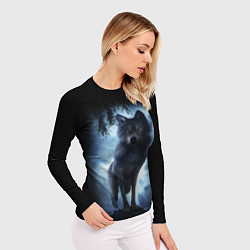 Рашгард женский ВОЛК БРОДЯГА, цвет: 3D-принт — фото 2