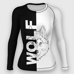 Рашгард женский WOLF Волк, цвет: 3D-принт