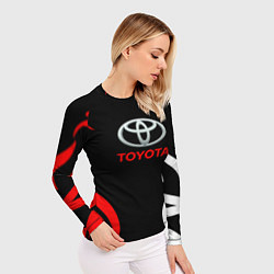 Рашгард женский Автомобиль Toyota, цвет: 3D-принт — фото 2