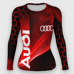 Женский рашгард AUDI АУДИ SPORT СПОРТ RED AND BLACK