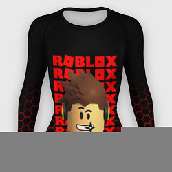 Рашгард женский ROBLOX LEGO FACE УЗОР СОТЫ, цвет: 3D-принт