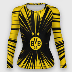 Рашгард женский Borussia Dortmund Crush Theme, цвет: 3D-принт