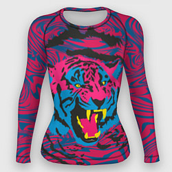 Рашгард женский Тигр красочный, цвет: 3D-принт
