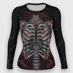 Рашгард женский Биомеханический скелет cyberpunk, цвет: 3D-принт