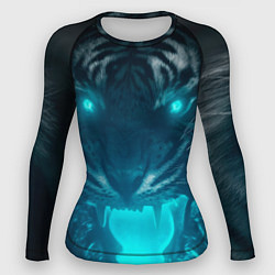 Рашгард женский Неоновый водяной тигр 2022, цвет: 3D-принт