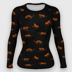 Женский рашгард Тигры паттерн Tigers pattern