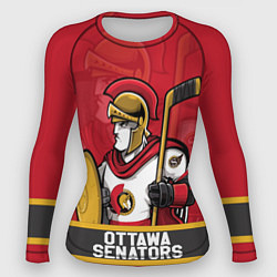 Рашгард женский Оттава Сенаторз, Ottawa Senators, цвет: 3D-принт